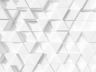White abstract 3d triangle background