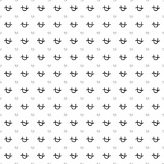 Square seamless background pattern from geometric shapes are different sizes and opacity. The pattern is evenly filled with big black zodiac ophiuchus symbols. Vector illustration on white background