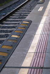 security line at subway station