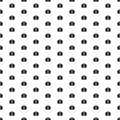 Square seamless background pattern from geometric shapes. The pattern is evenly filled with big black first aid symbols. Vector illustration on white background