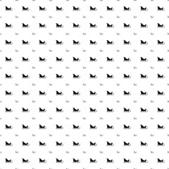 Square seamless background pattern from geometric shapes are different sizes and opacity. The pattern is evenly filled with big black sleigh symbols. Vector illustration on white background