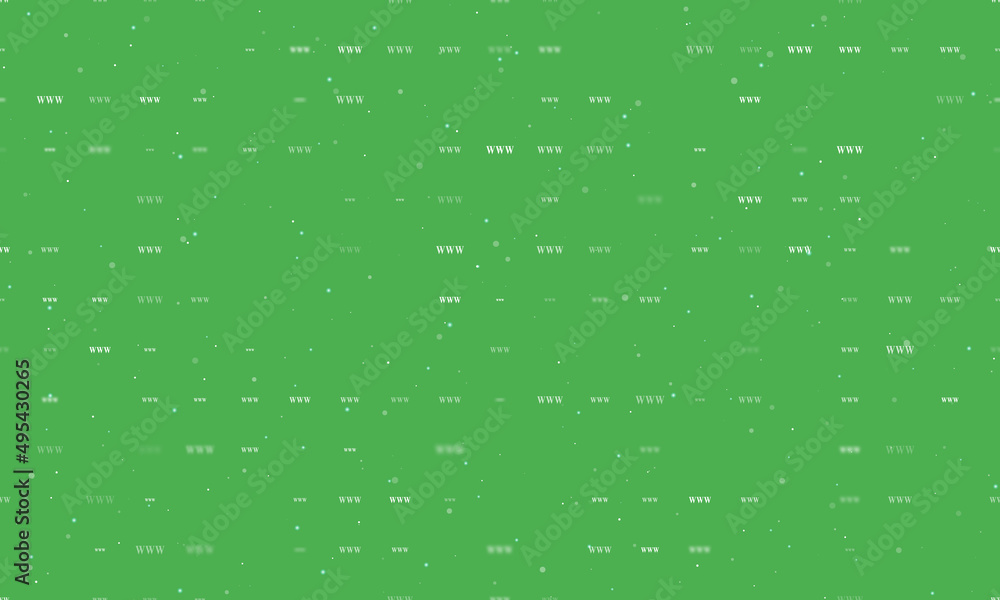 Poster seamless background pattern of evenly spaced white www symbols of different sizes and opacity. vecto