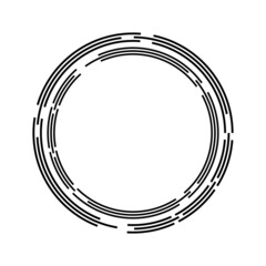 Circle Line Abstract Frame. Logo Technology Design. Vector