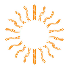 Colorful Sunburst Line Abstract Frame. Logo Technology Design. Vector