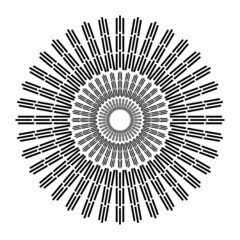 Sunburst Line Abstract Frame. Modern Design. Vector