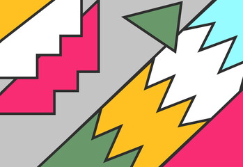 Abstract bright colored geometric pattern