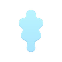 Blue 3d leaf volumetric design vector illustration