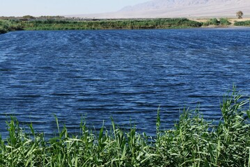 Water reservoir in Arava desert