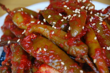 Pickled pepper paste with chili powder