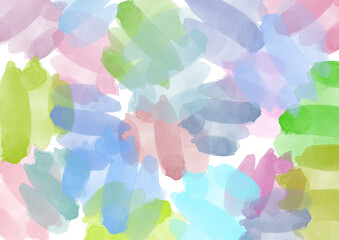 Abstract background for design. Rainbow colorful watercolor backdrop with splashes and spots. Background provance style with brush effect.