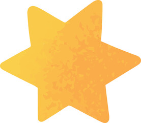 Yellow Star Colored Illustration