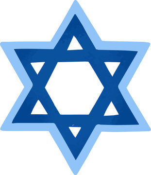 Star of David Colored Illustration