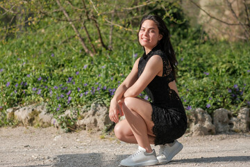 Portrait of young woman in summer