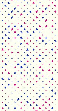 Abstract geometric pattern background. Minimal design in Bright colors animated. Flat design background loop animation