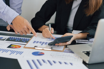 Business consultant and financial planning. Business financial planning analysis consulting concept.