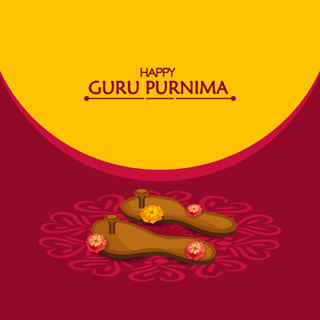 Creative illustration or poster for the Day of honoring celebration guru purnima.
