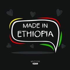 Made in Ethiopia, vector illustration.