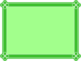 Green horizontal vector background with beautiful thin border frame. Vintage style package design, label, web banner or pop up advertising window