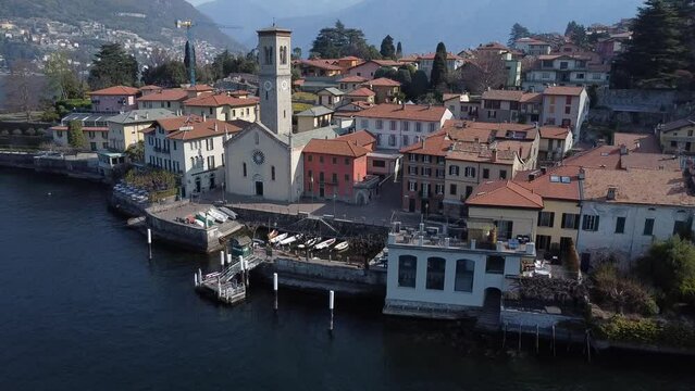 Landscape of Torno a village on Lake Como
