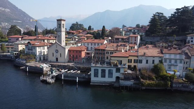 Landscape of Torno a village on Lake Como
