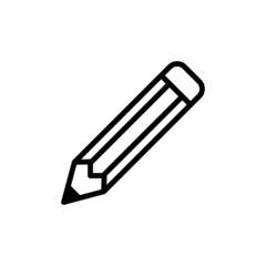 Pencil icon. Text input symbol for web. The message set marker. Edit icon. Isolated raster illustration on a white background.