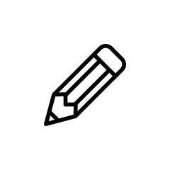 Pencil icon. Text input symbol for web. The message set marker. Edit icon. Isolated vector illustration on a white background.