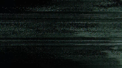 Fotobehang Glitch noise static television VFX pack. Visual video effects stripes background, CRT tv screen no signal glitch effect © the7dew