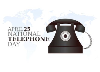 vector graphic of national telephone day good for national telephone day celebration. flat design. flyer design.flat illustration.