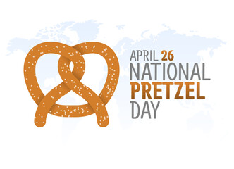 vector graphic of national pretzel day good for national pretzel day celebration. flat design. flyer design.flat illustration. - obrazy, fototapety, plakaty