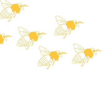 bees and honey hive illustration on grey color 