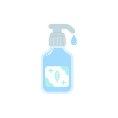 Alcohol gel bottle for washing hands, Icon, Vector and Illustration.