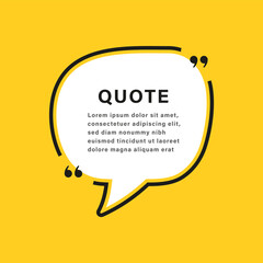 quote box frame, texting boxes speech bubble with quotation marks. line quote frames	
