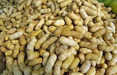Close up boiled peanuts