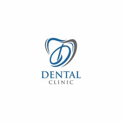 LETTER D TOOTH LOGO DESIGN