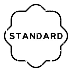 Grunge black standard word rubber seal stamp on white background