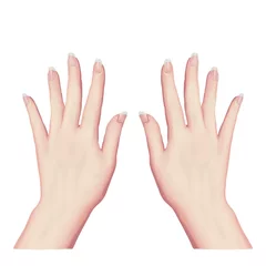 Poster リアル調　女性の両手の甲 © たまき岬