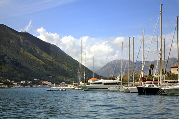 Port in Kotor. Montenegro