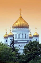 Fototapeta na wymiar Cathedral of Christ the Saviour - Moscow - Russia.