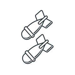 illustration of bomb, war icon, vector art.