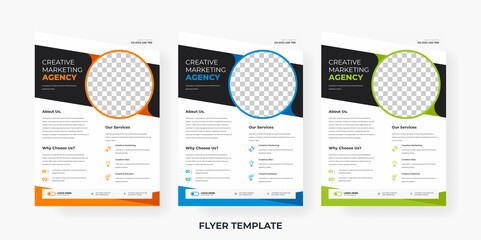 Corporate business flyer poster template design