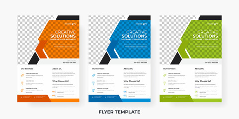 Corporate business flyer poster template design