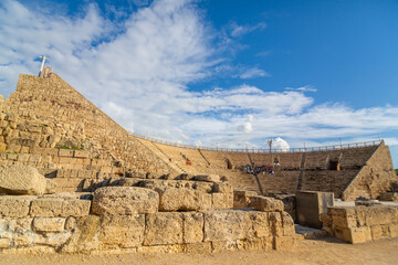 Medieval amphitheater built of stones