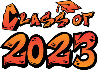 a2 Graffiti Class of 2023 orange logo