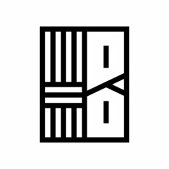 Letter B Iron Door Logo Design