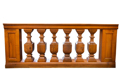 wooden railing isolated