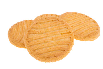 butter round cookie isolated