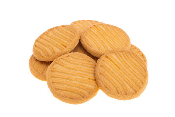 butter round cookie isolated