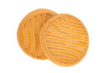 butter round cookie isolated