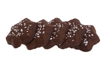 chocolate biscuits isolated
