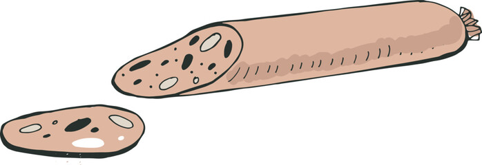 Sausage Hand Drawn Illustration